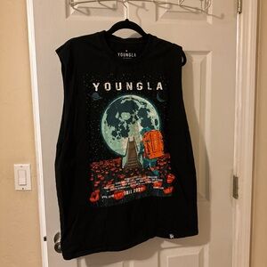 YoungLA 329 Motion Picture Cut Offs Tanks Moon Escalator in size large